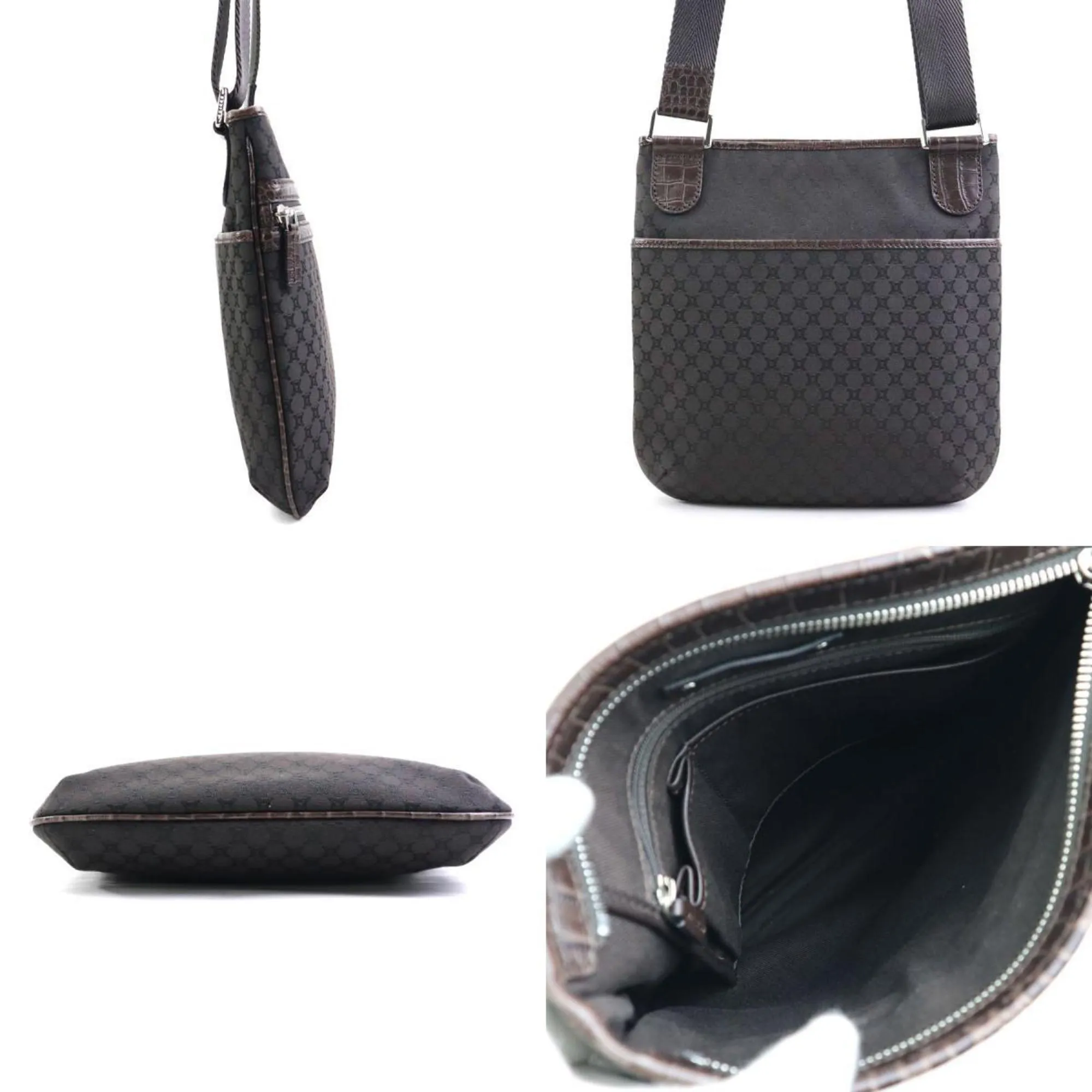 Celine Canvas Leather Shoulder Bag (Pre-Owned)