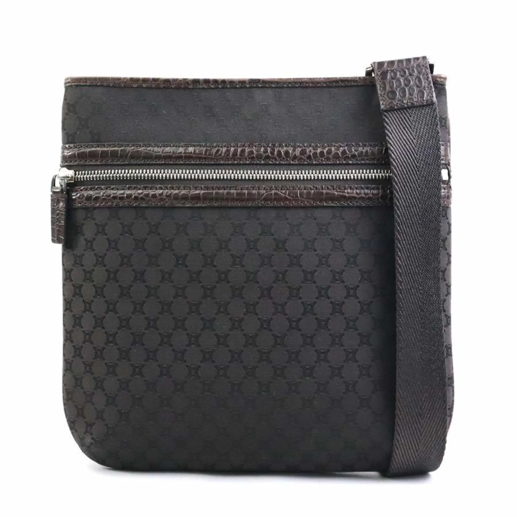 Celine Canvas Leather Shoulder Bag (Pre-Owned)