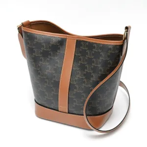 Celine Canvas Leather Shoulder Bag (Pre-Owned)