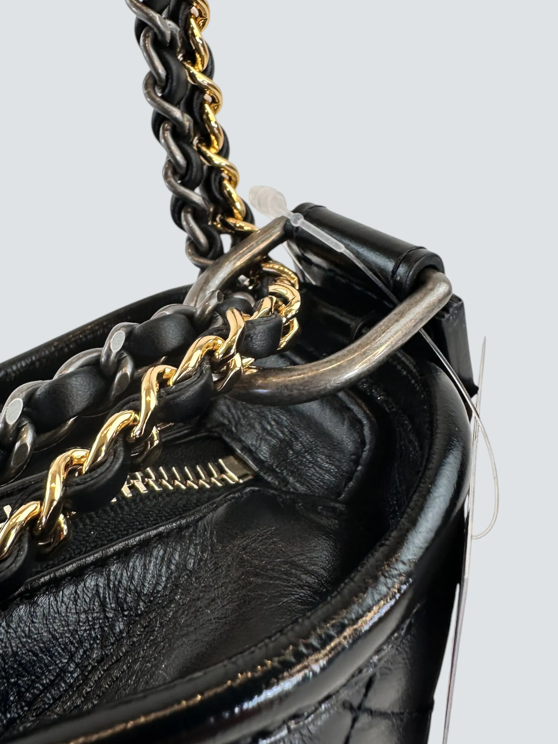 Chanel Black Calfskin Leather Small "Gabrielle" Crossbody