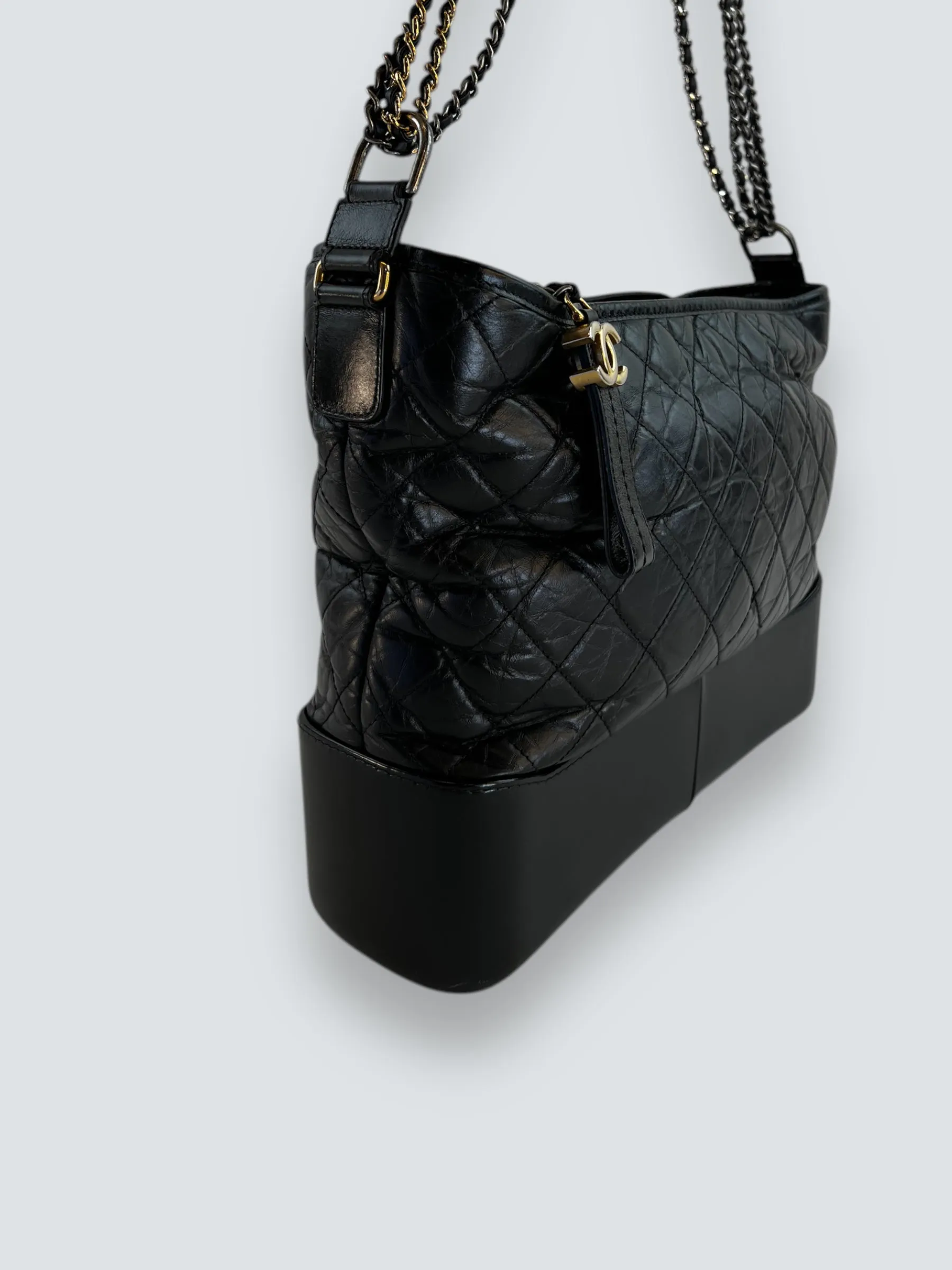 Chanel Black Leather Large ??Gabrielle?? Crossbody