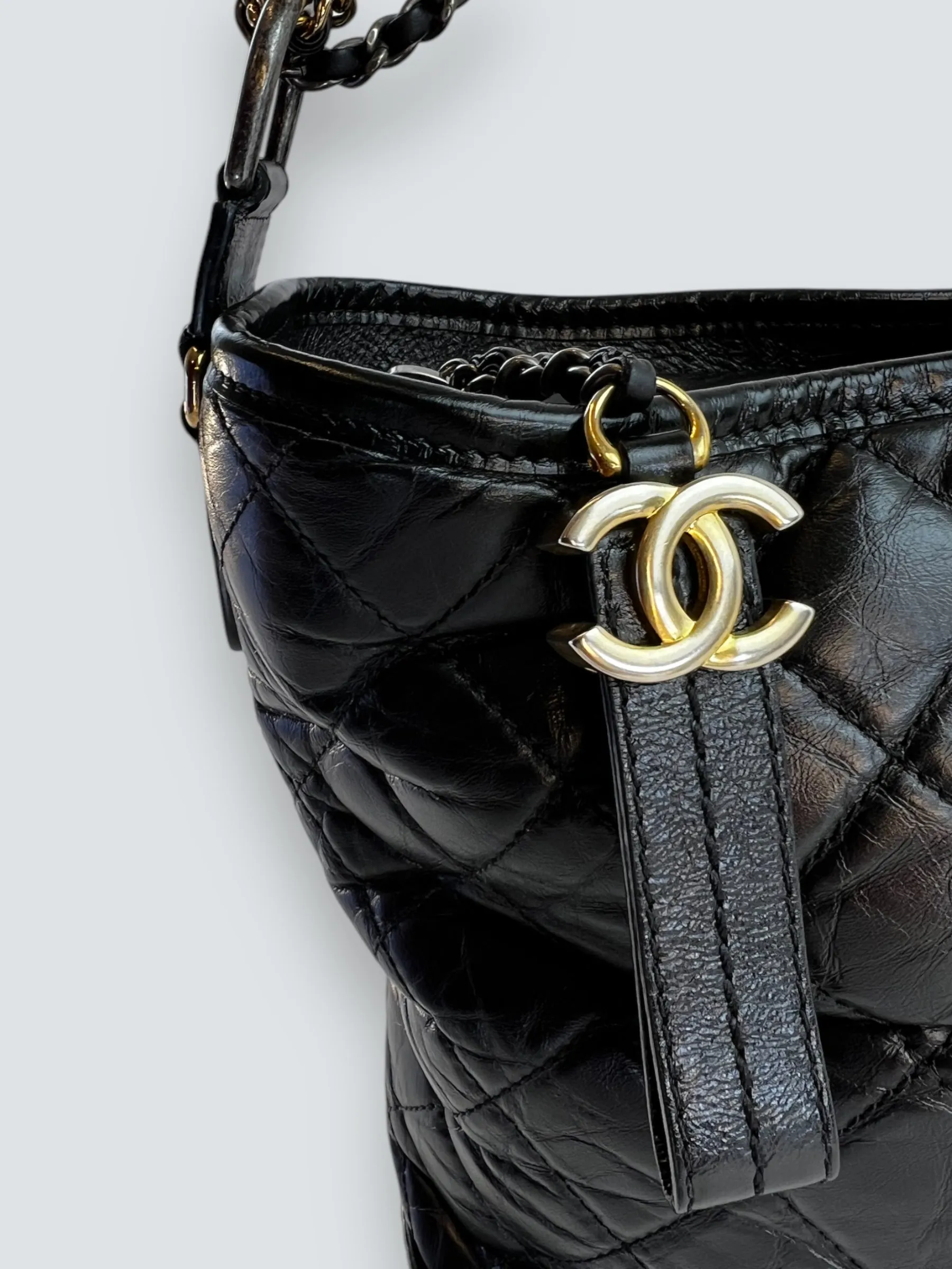 Chanel Black Leather Large ??Gabrielle?? Crossbody