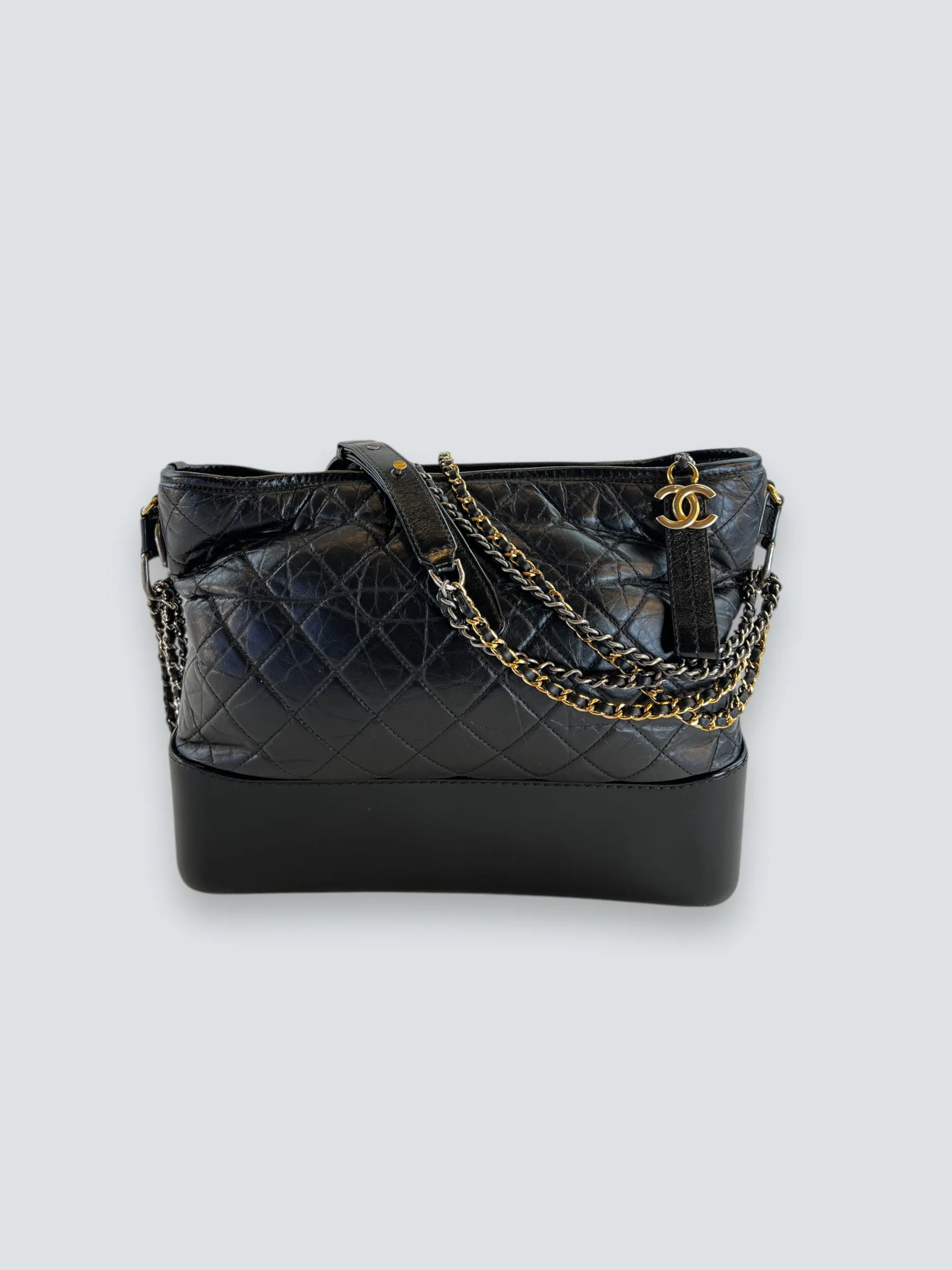 Chanel Black Leather Large ??Gabrielle?? Crossbody