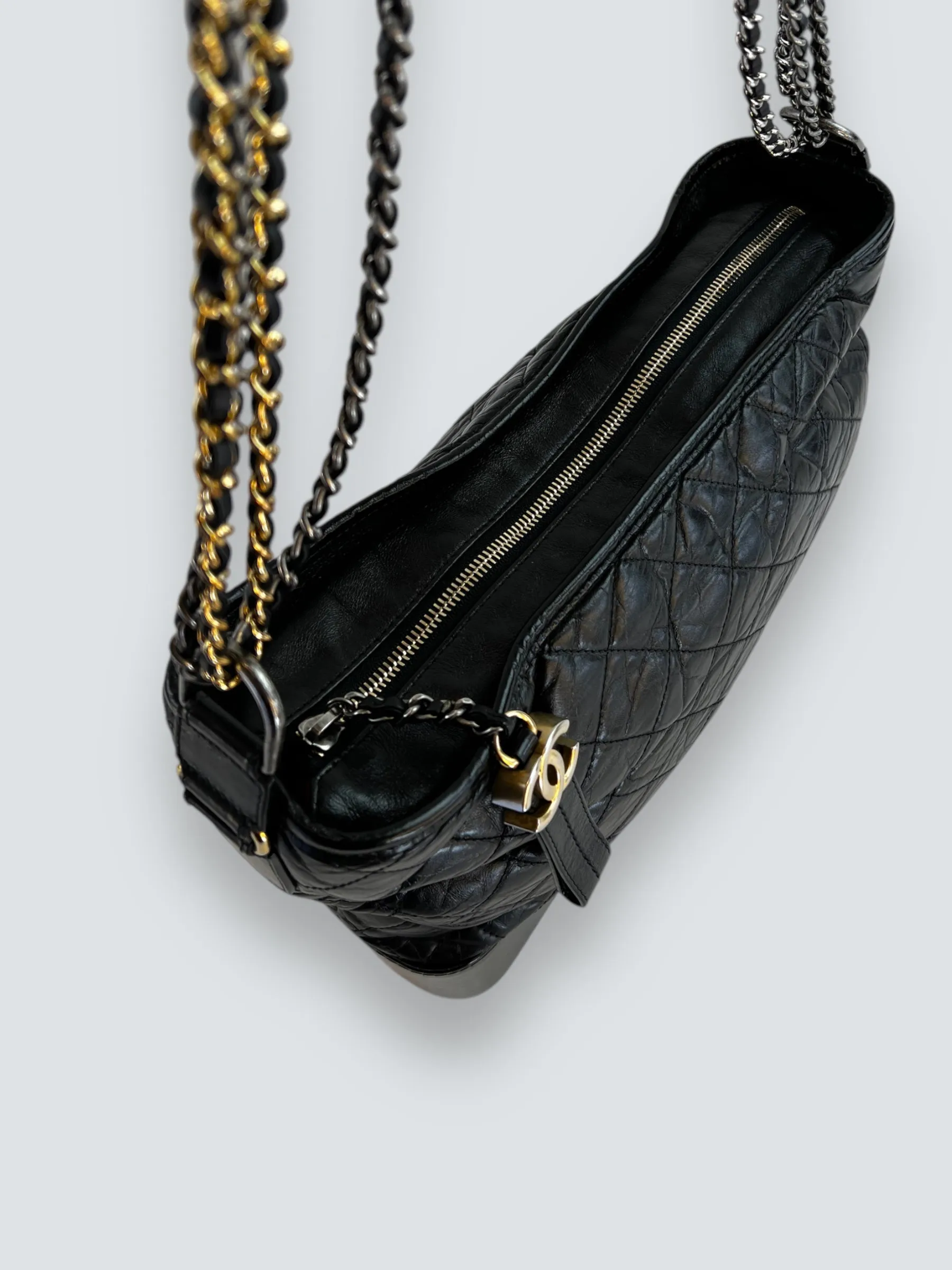 Chanel Black Leather Large ??Gabrielle?? Crossbody
