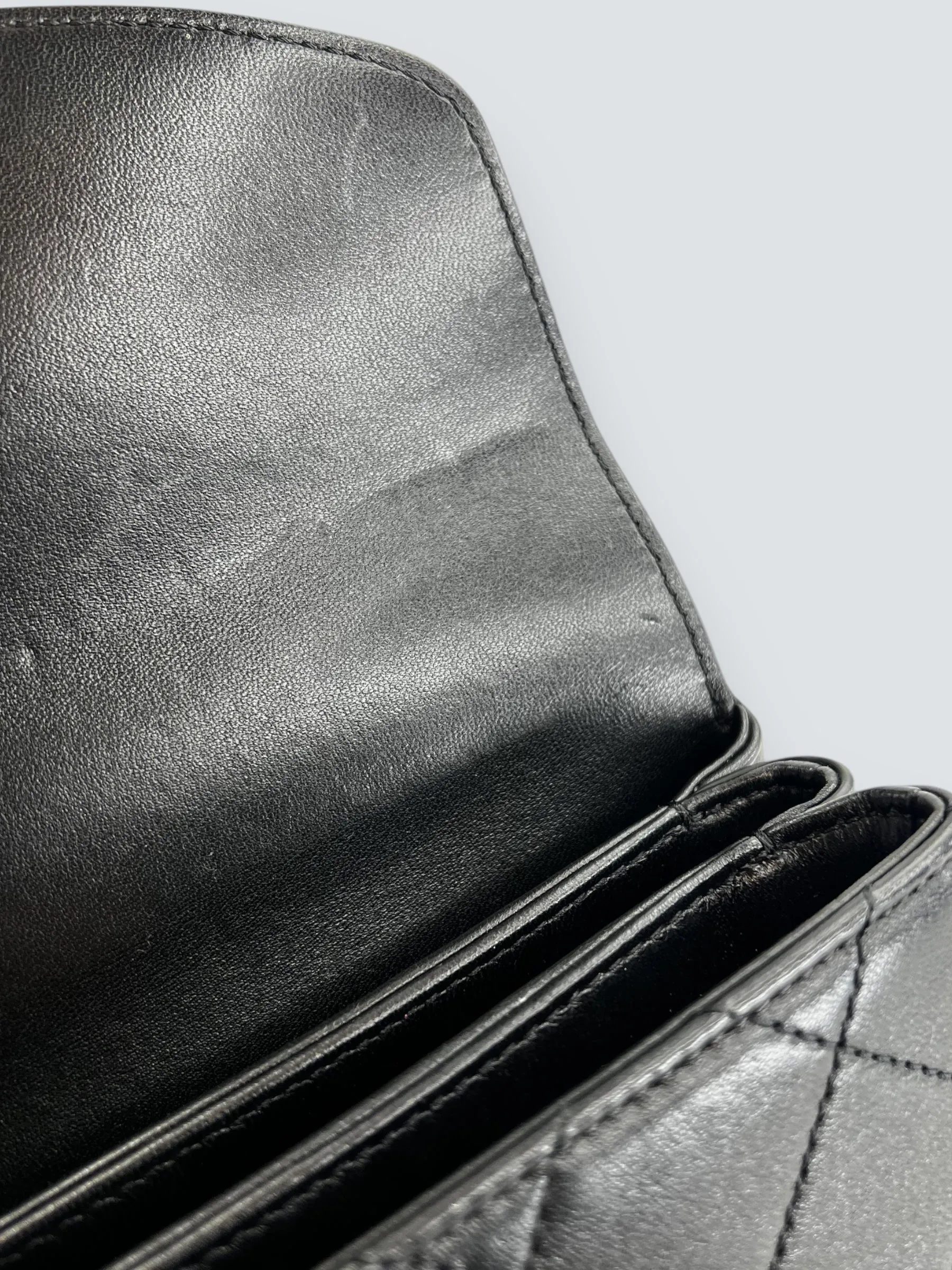 Chanel Black Quilted Lambskin Leather "Trendy" Top Handle Shoulder Bag