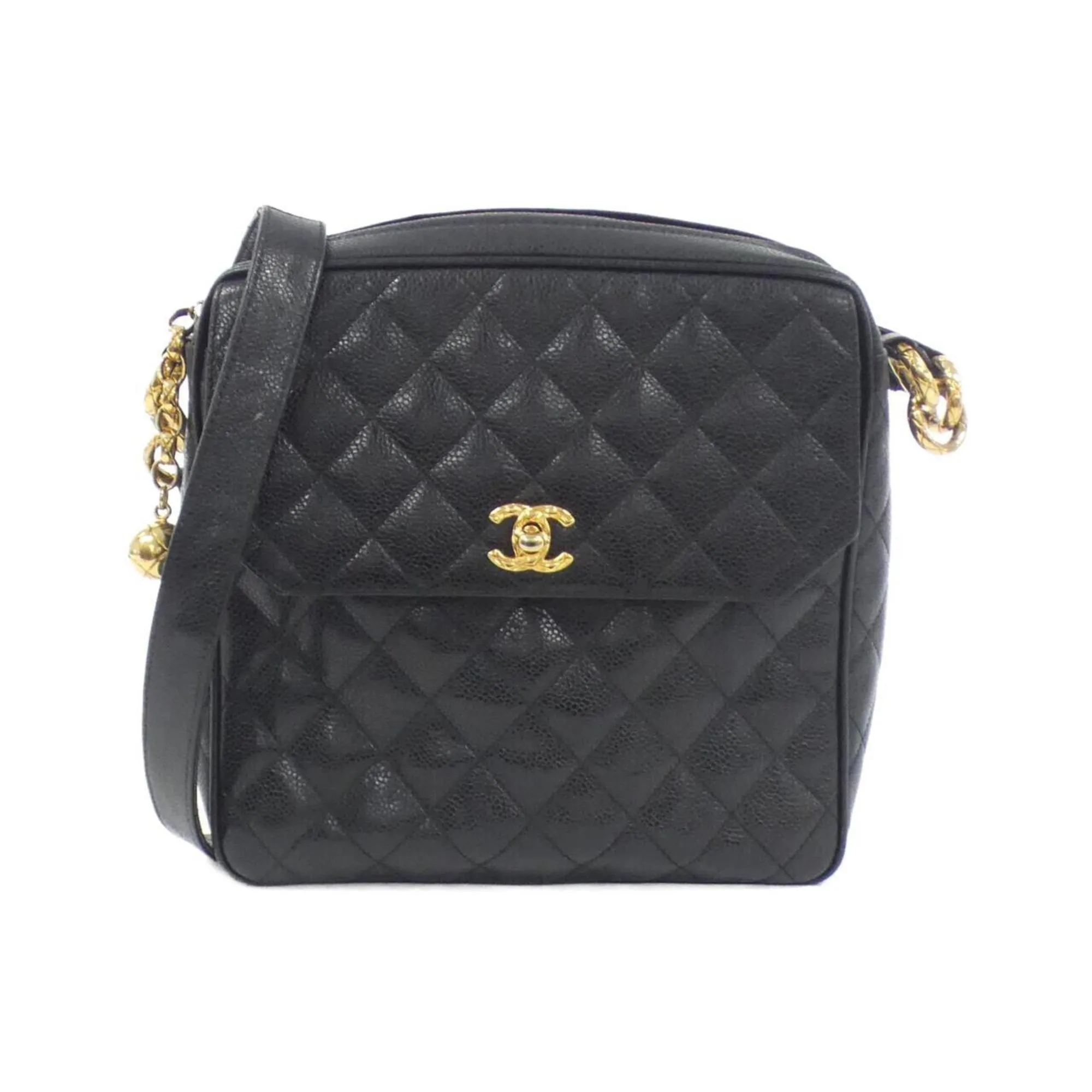 Chanel Caviar Leather Shoulder Bag (Pre-Owned)