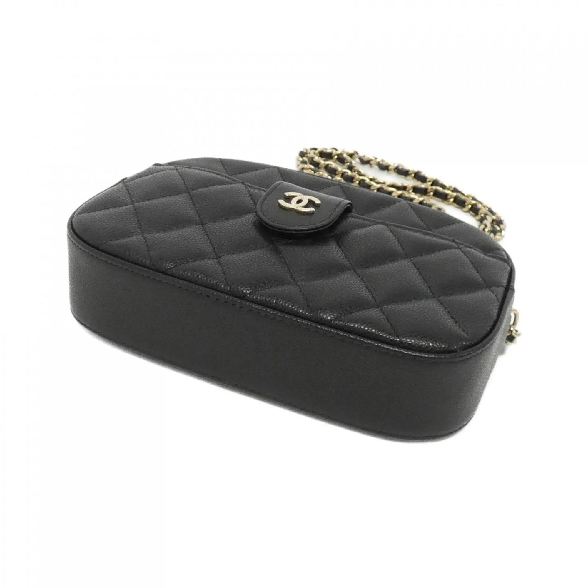 Chanel Caviar Leather Shoulder Bag (Pre-Owned)
