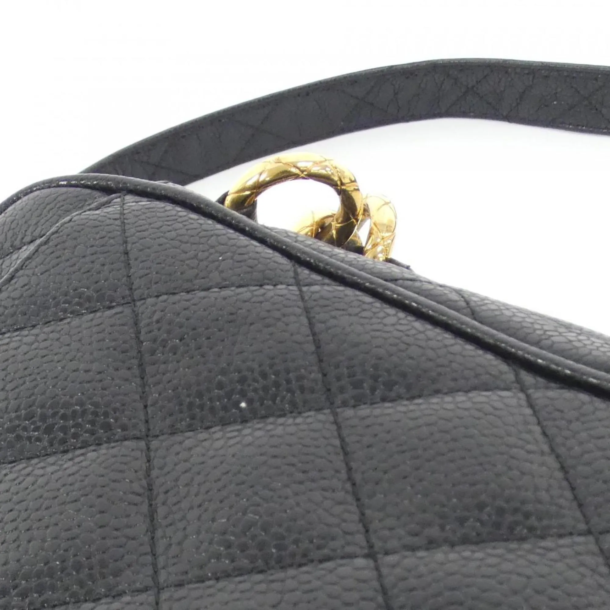 Chanel Caviar Leather Shoulder Bag (Pre-Owned)