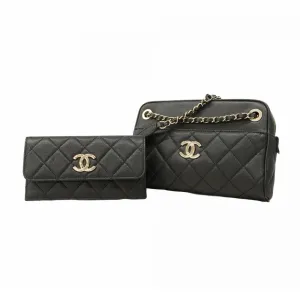 Chanel Grained Calfskin Shoulder Bag (Pre-Owned)