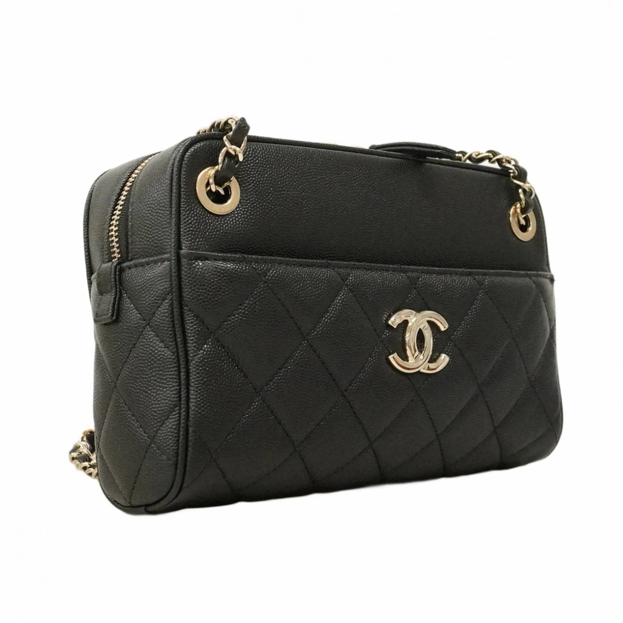 Chanel Grained Calfskin Shoulder Bag (Pre-Owned)