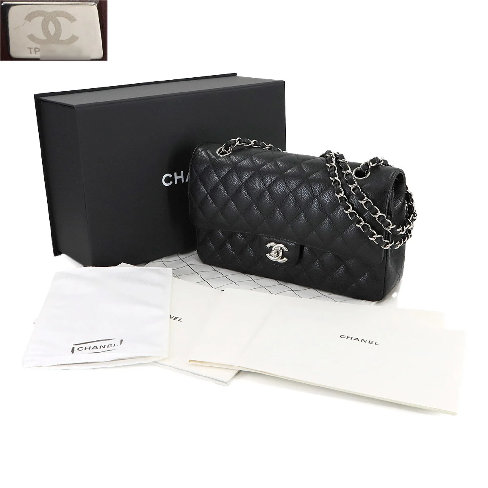 Chanel Grained Calfskin Shoulder Bag (Pre-Owned)
