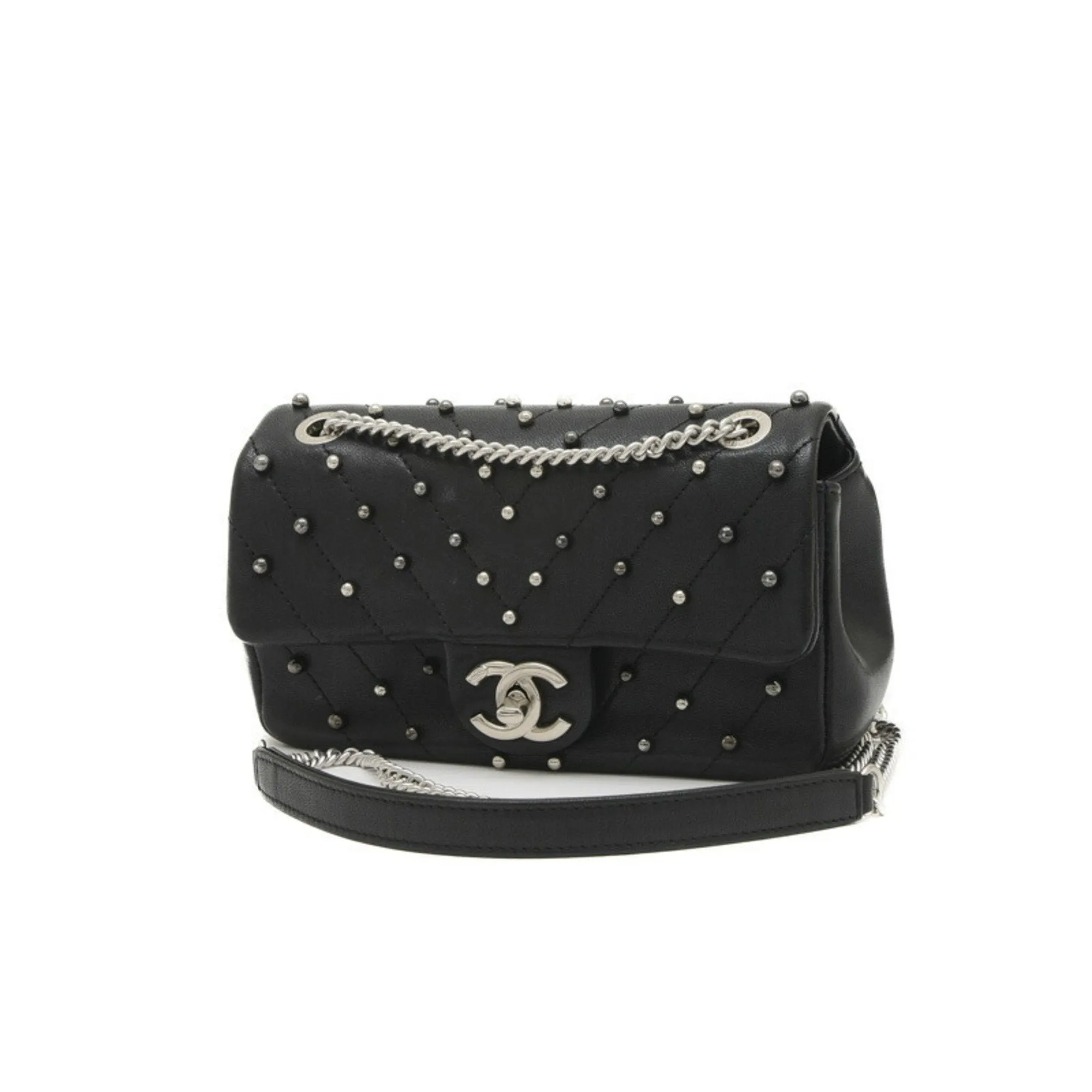 Chanel Leather Pouch Shoulder Bag (Pre-Owned)