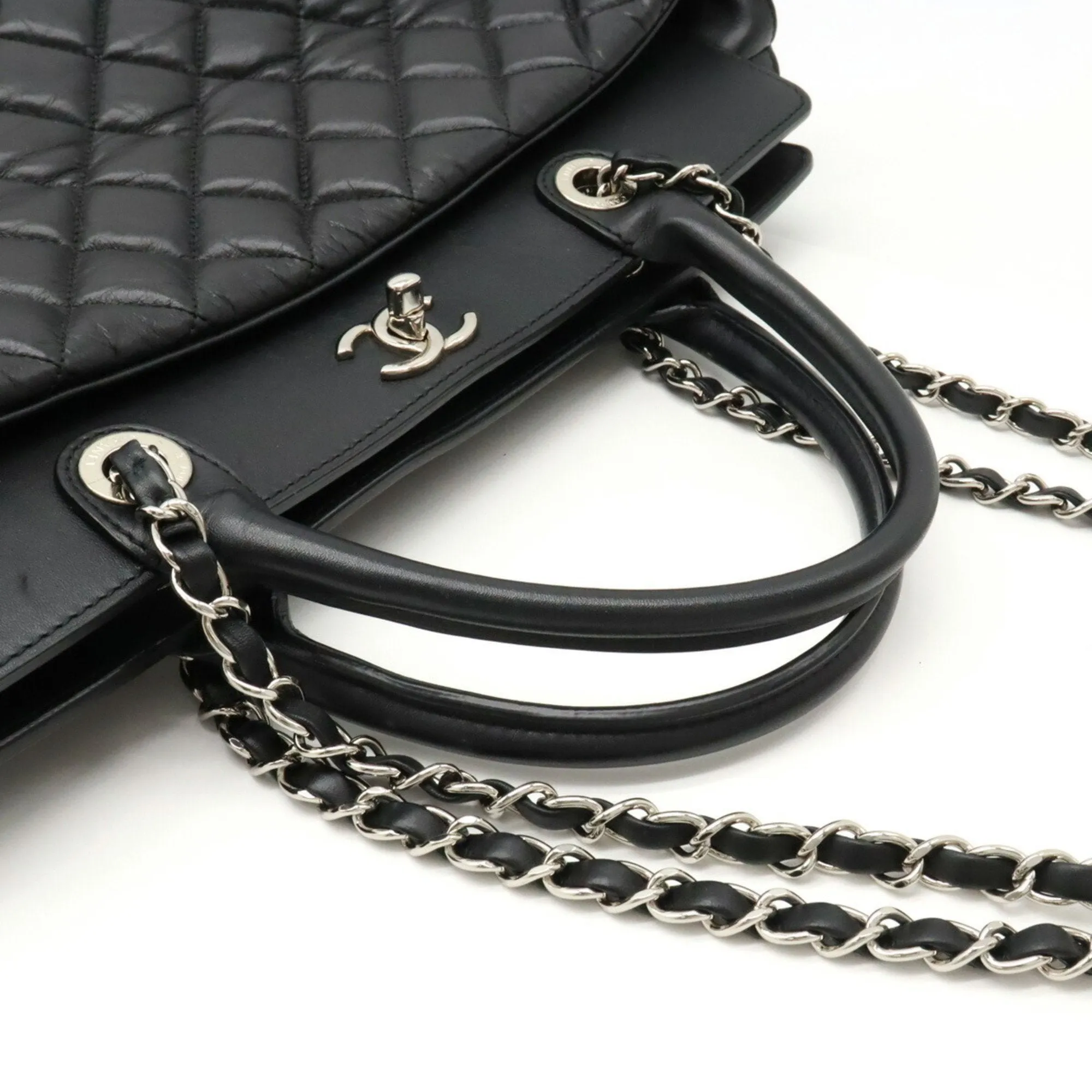 Chanel Leather Shoulder Bag Tote Bag (Pre-Owned)