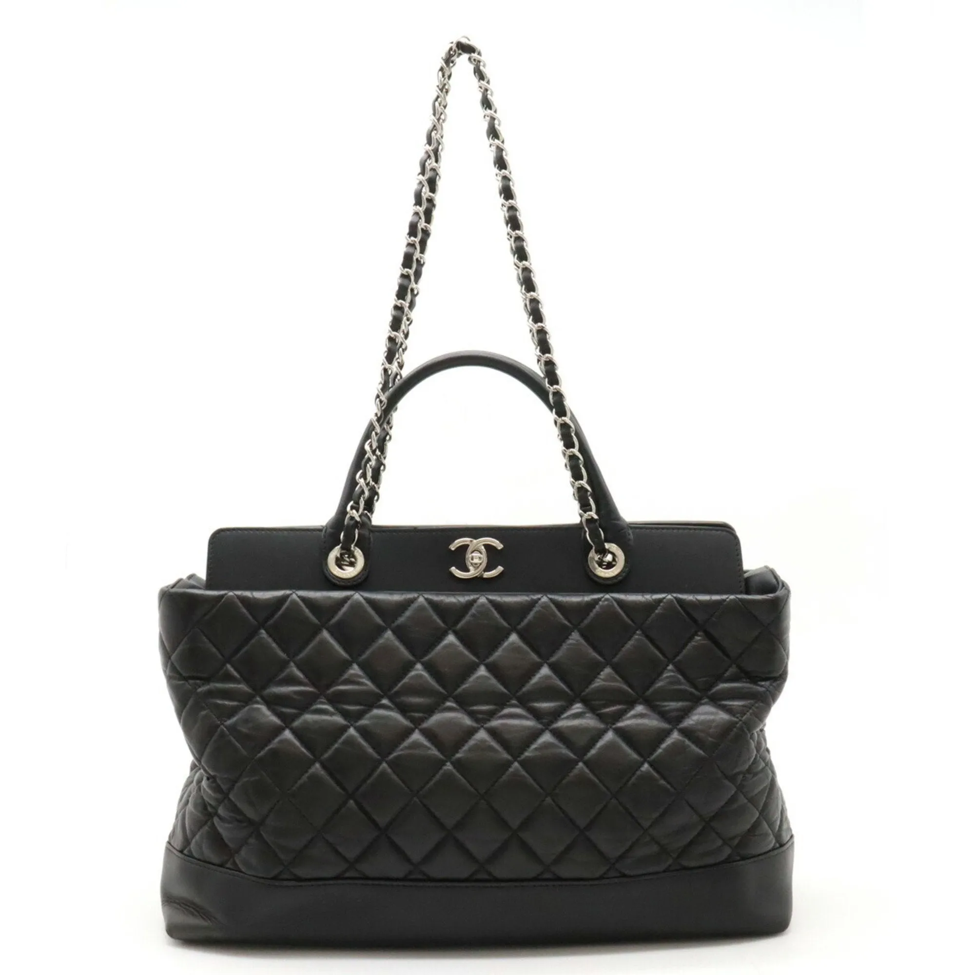 Chanel Leather Shoulder Bag Tote Bag (Pre-Owned)