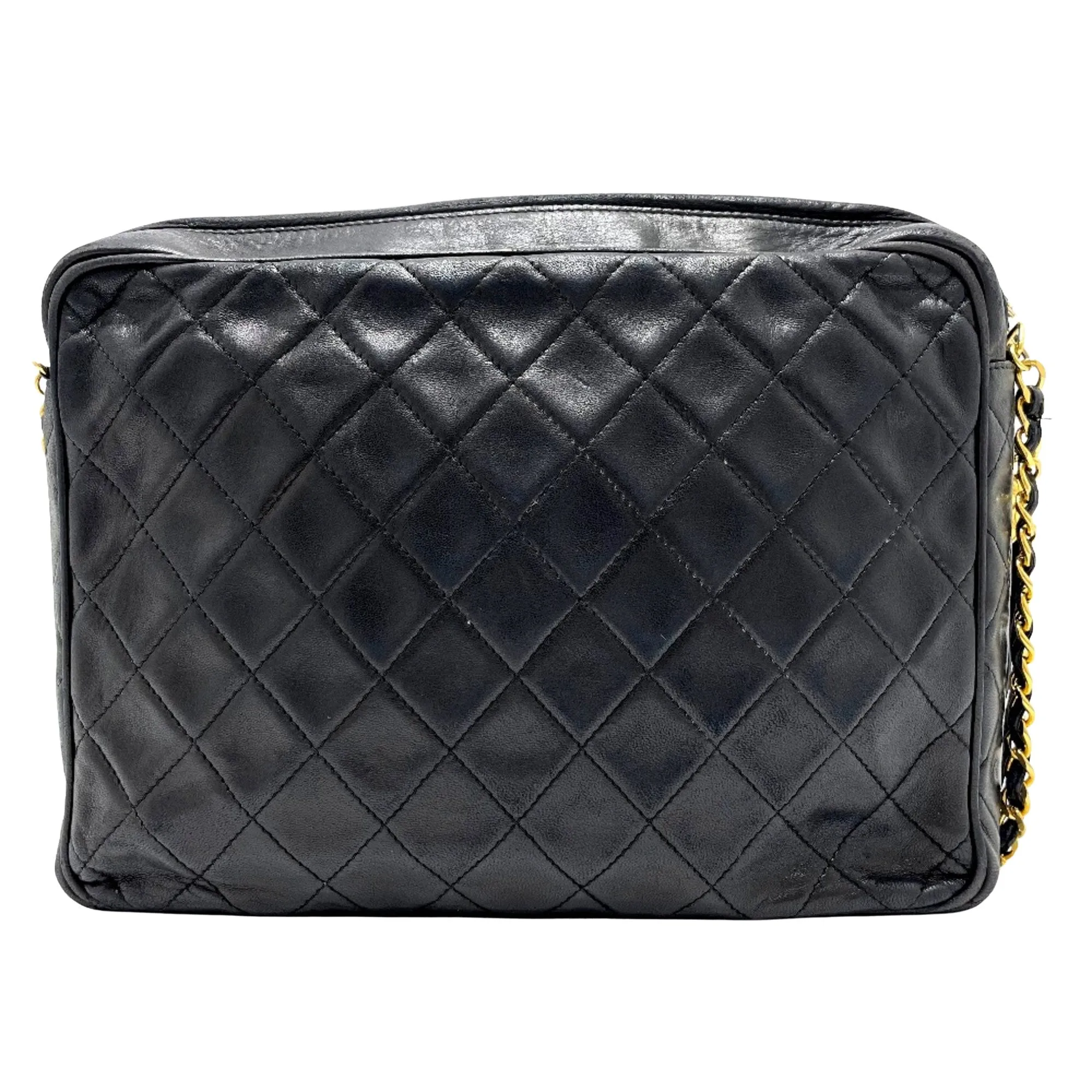 Chanel Logo Cc Leather Shoulder Bag (Pre-Owned)