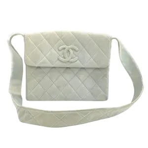 Chanel Logo Cc Suede Shoulder Bag (Pre-Owned)