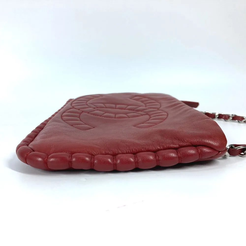 CHANEL Shoulder Bag A48547 leather Red 10A Dekacoco CC