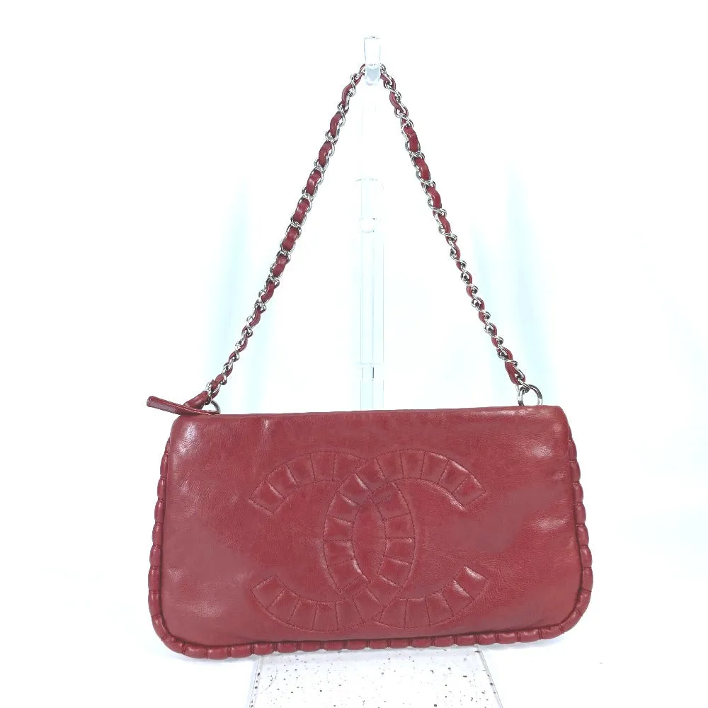 CHANEL Shoulder Bag A48547 leather Red 10A Dekacoco CC