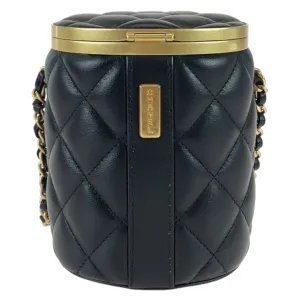 CHANEL Shoulder Bag AS2640 lambskin Black gold Shoulder Bag Vanity bag Matrasse COCO Mark with mirror Women Used