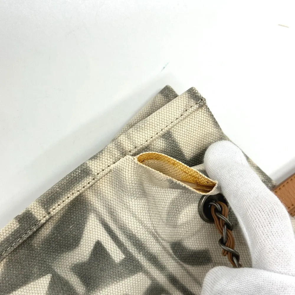 CHANEL Shoulder Bag Canvas / leather beige CC COCO Mark Icon Shopping Tote Women Used