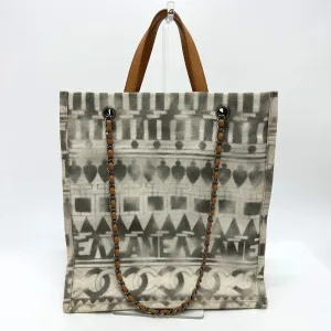 CHANEL Shoulder Bag Canvas / leather beige CC COCO Mark Icon Shopping Tote Women Used