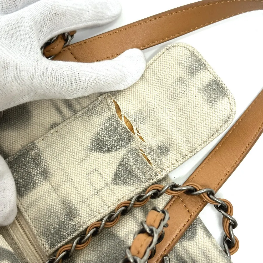 CHANEL Shoulder Bag Canvas / leather beige CC COCO Mark Icon Shopping Tote Women Used