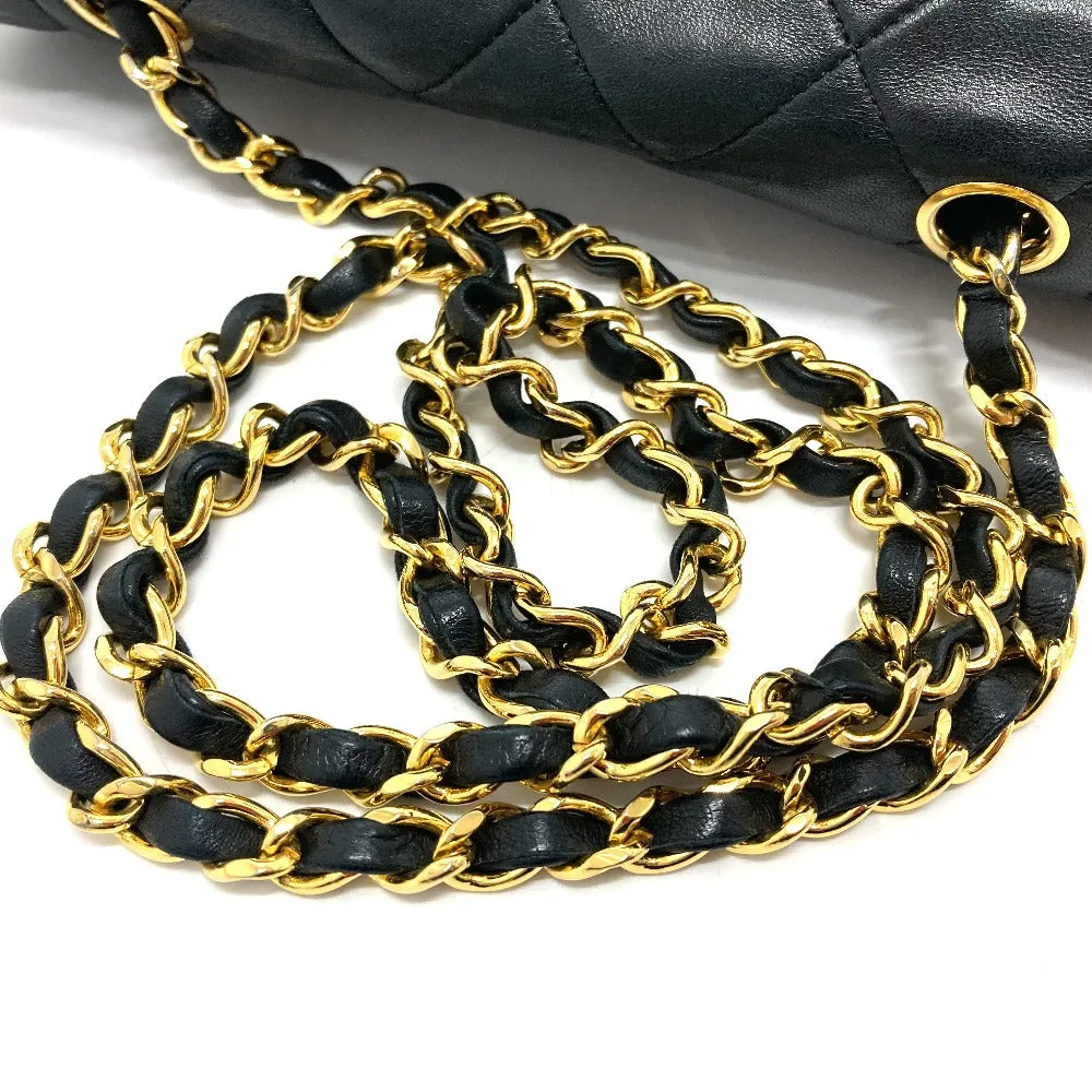 CHANEL Shoulder Bag lambskin black CCCOCO Mark Diana 22 Women Used