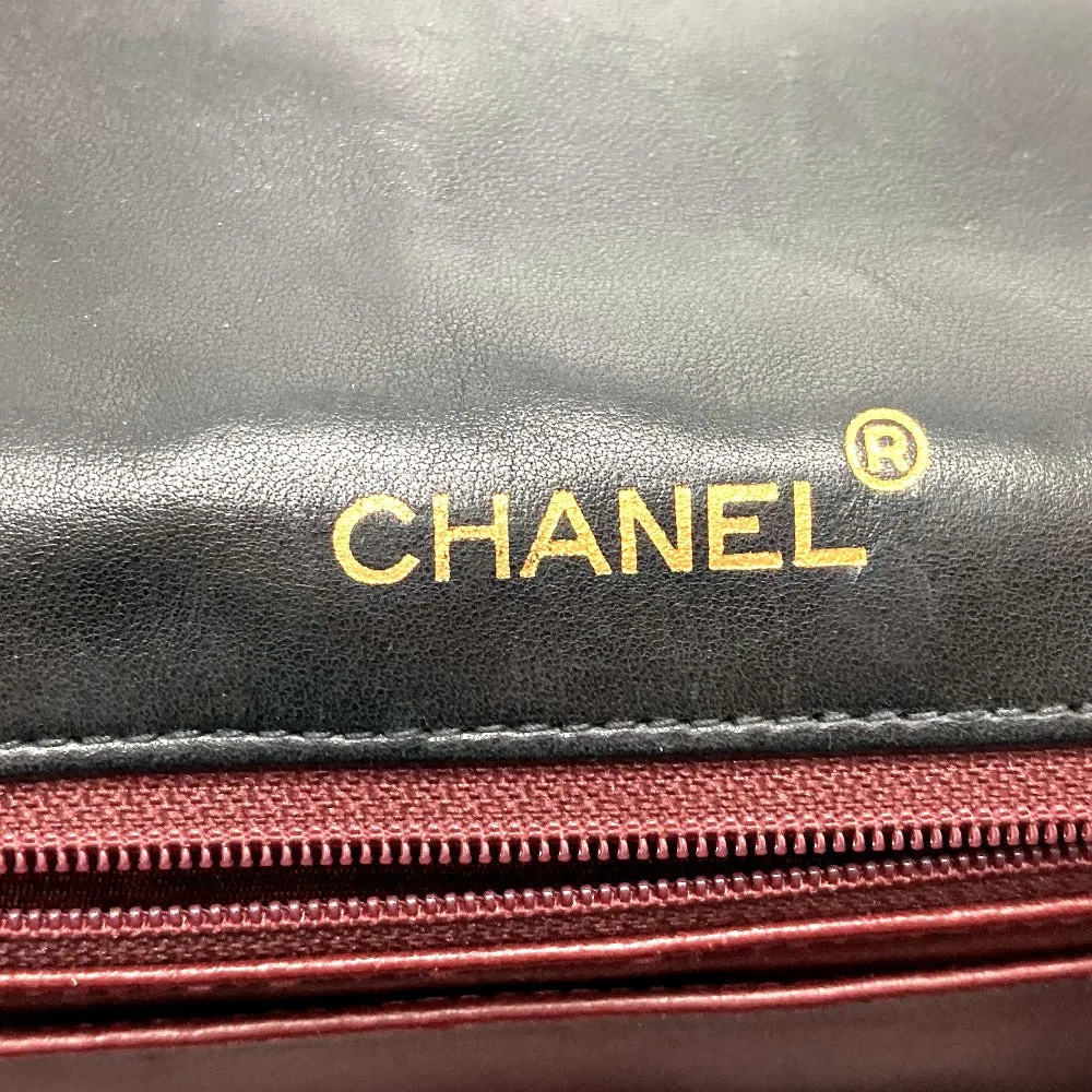 CHANEL Shoulder Bag lambskin black CCCOCO Mark Diana 22 Women Used
