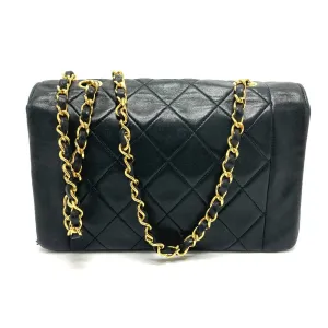CHANEL Shoulder Bag lambskin black CCCOCO Mark Diana 22 Women Used