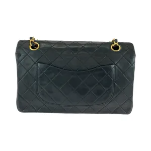 CHANEL Shoulder Bag lambskin Black GoldMetal ChainShoulder Bag Handbag Mattasse double flap COCO Mark Turnlock Women Used