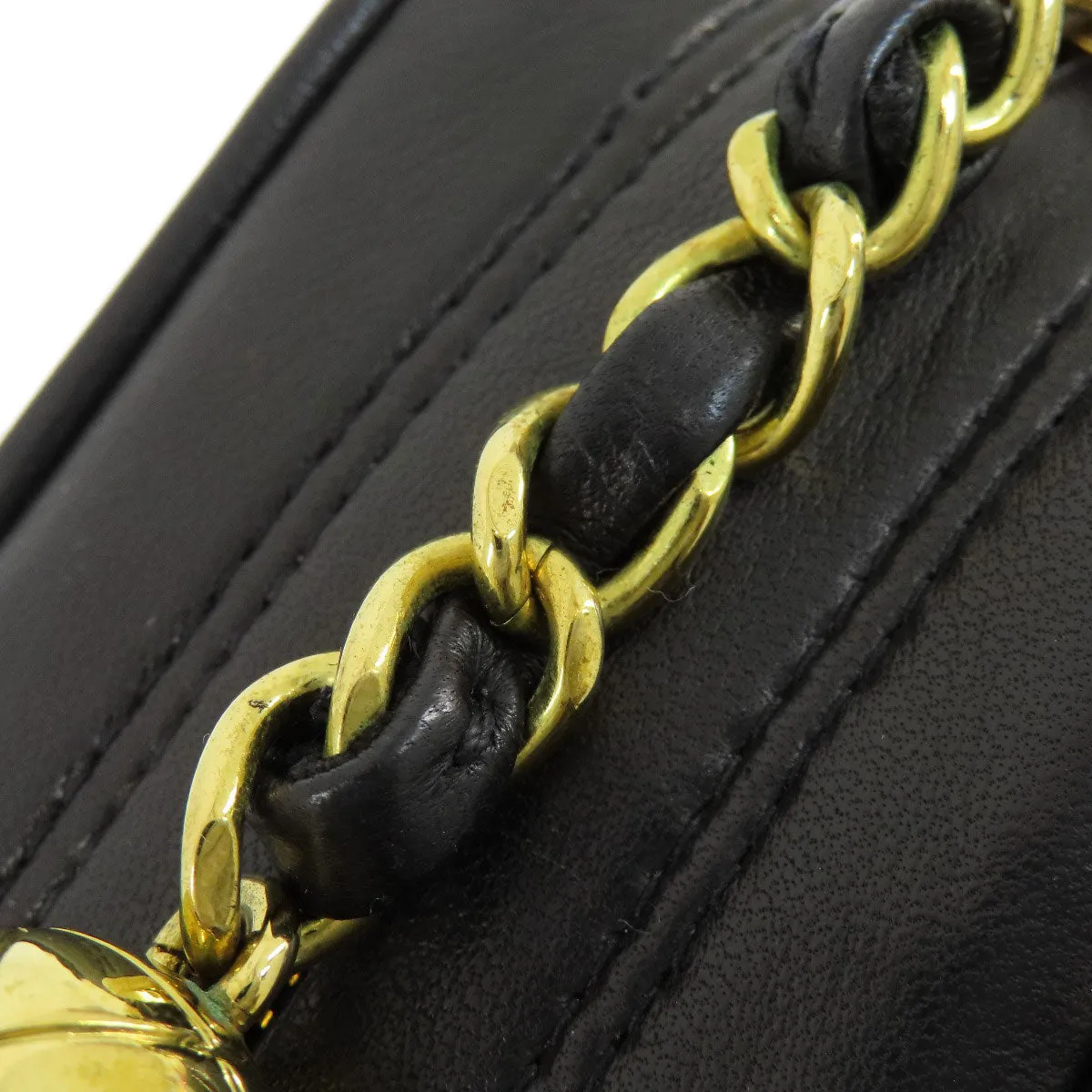 CHANEL Shoulder Bag lambskin black Matrasse Women Used