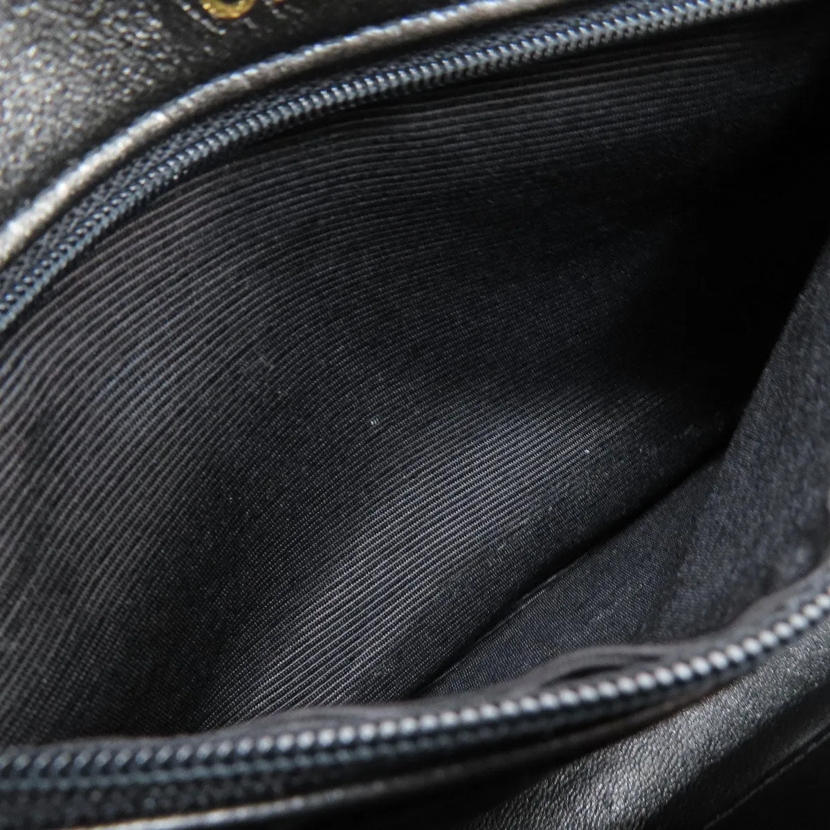 CHANEL Shoulder Bag lambskin black Matrasse Women Used