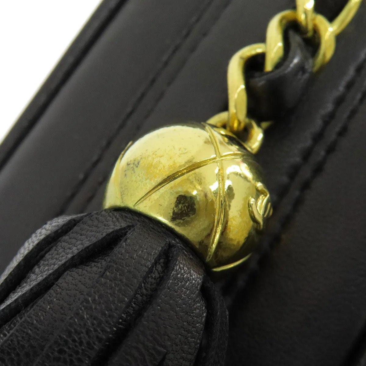 CHANEL Shoulder Bag lambskin black Matrasse Women Used