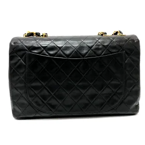 CHANEL Shoulder Bag leather black WChain Deca Trasse 34 Women Used