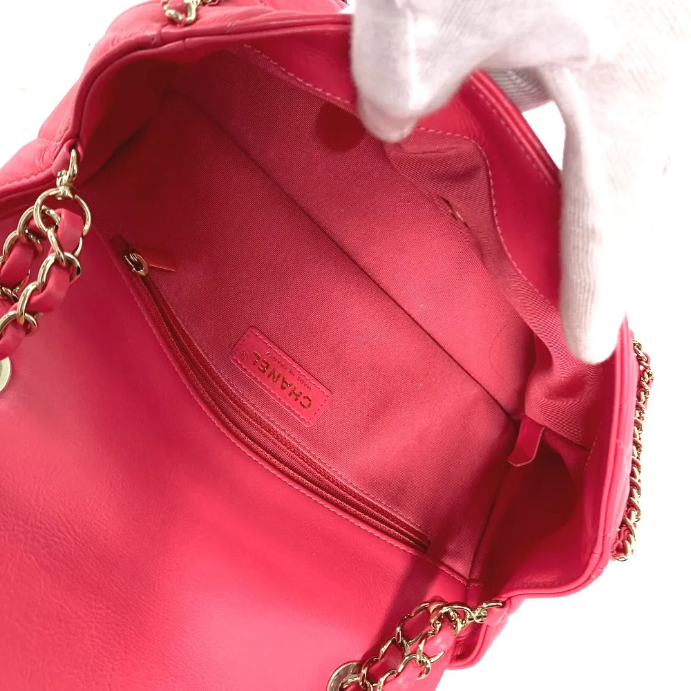 CHANEL Shoulder Bag leather pink Round Chain CC COCO Mark Women Used