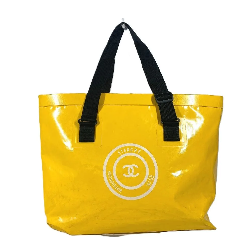 CHANEL Shoulder Bag Plastics yellow Waterproof CC COCO Mark ETANCHE logo Women Used