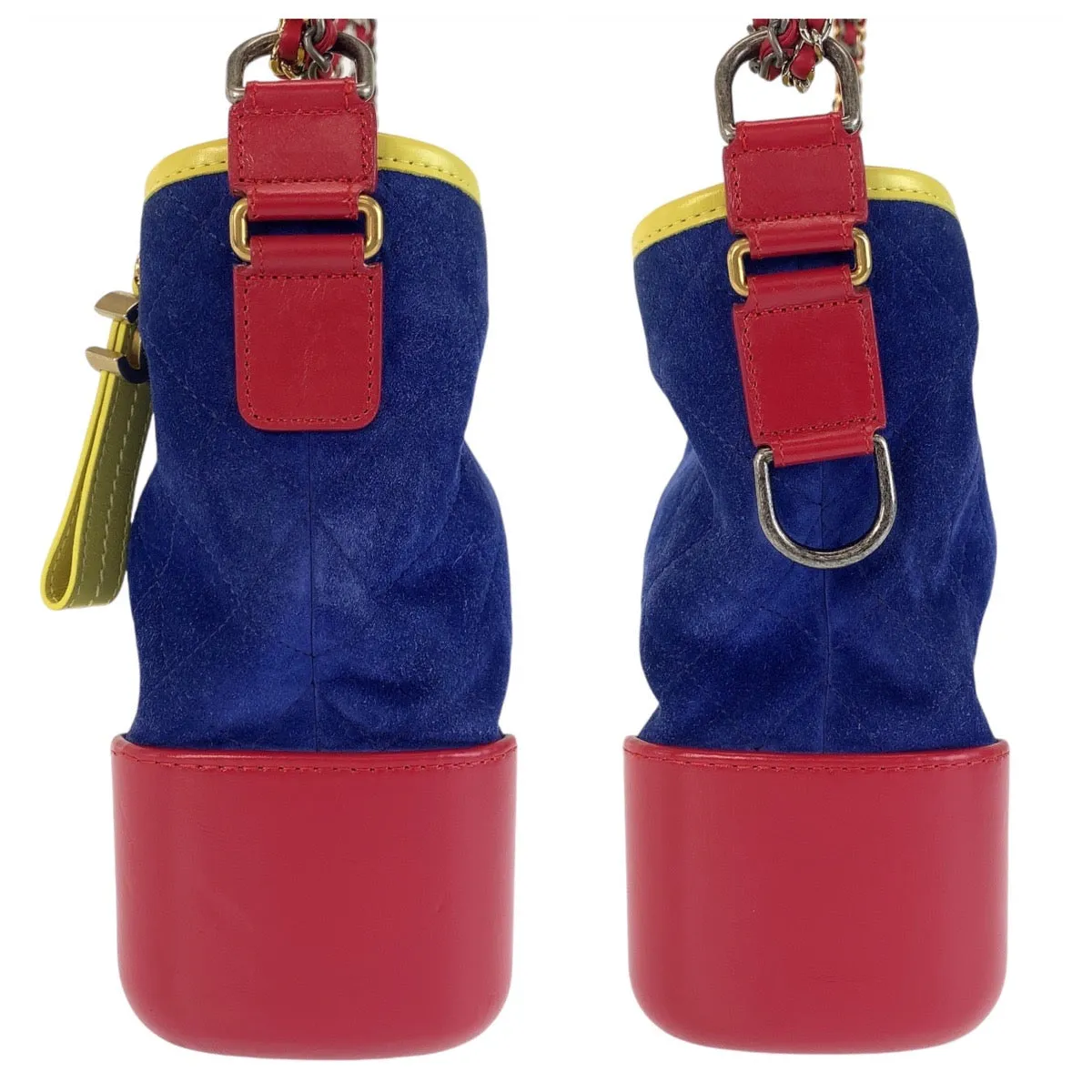 CHANEL Shoulder Bag Suede, Leather Blue red yellow Shoulder Bag ChainShoulder Bag Gabriel de Chanel Women Used