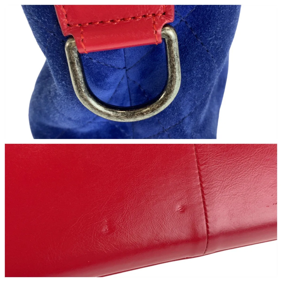 CHANEL Shoulder Bag Suede, Leather Blue red yellow Shoulder Bag ChainShoulder Bag Gabriel de Chanel Women Used