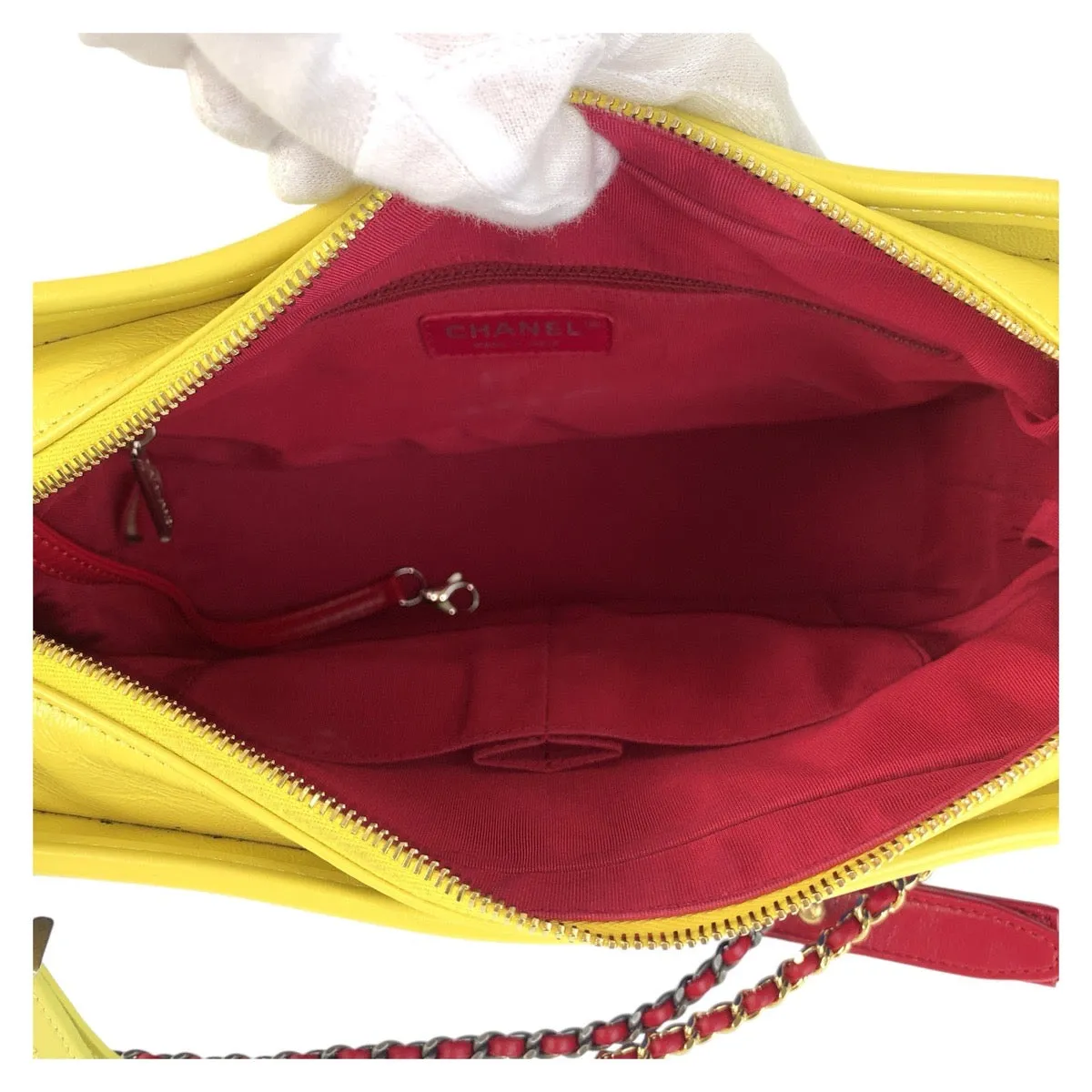CHANEL Shoulder Bag Suede, Leather Blue red yellow Shoulder Bag ChainShoulder Bag Gabriel de Chanel Women Used