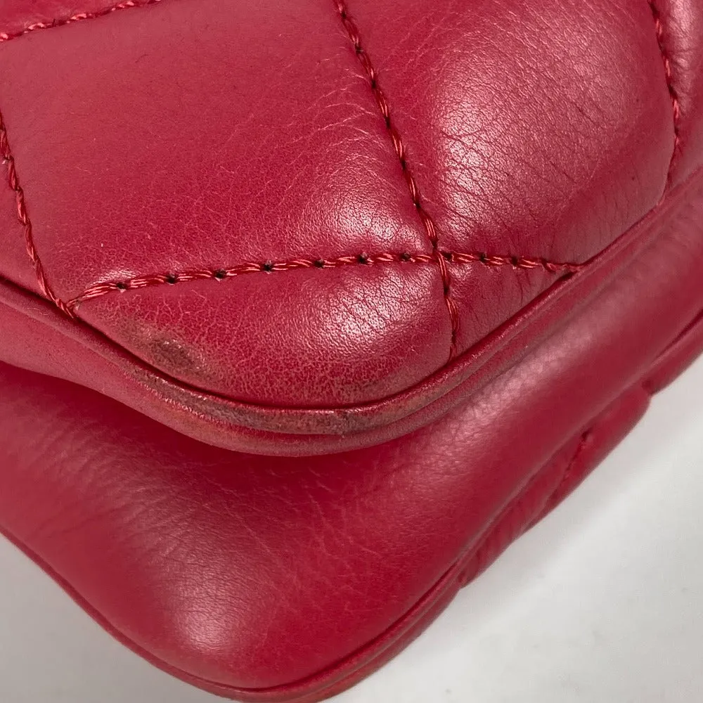 CHANEL Tote Bag lambskin pink Handbag Shoulder Bag CC COCO Mark Matelasse Quilting Women Used