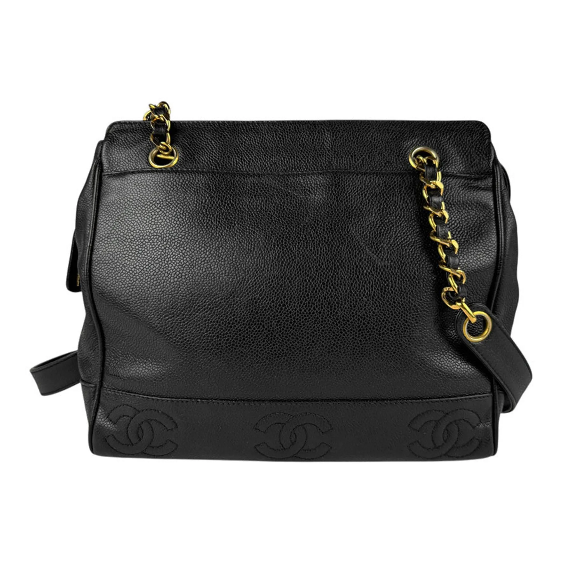 Chanel Triple Coco Leather Shoulder Bag (Pre-Owned)