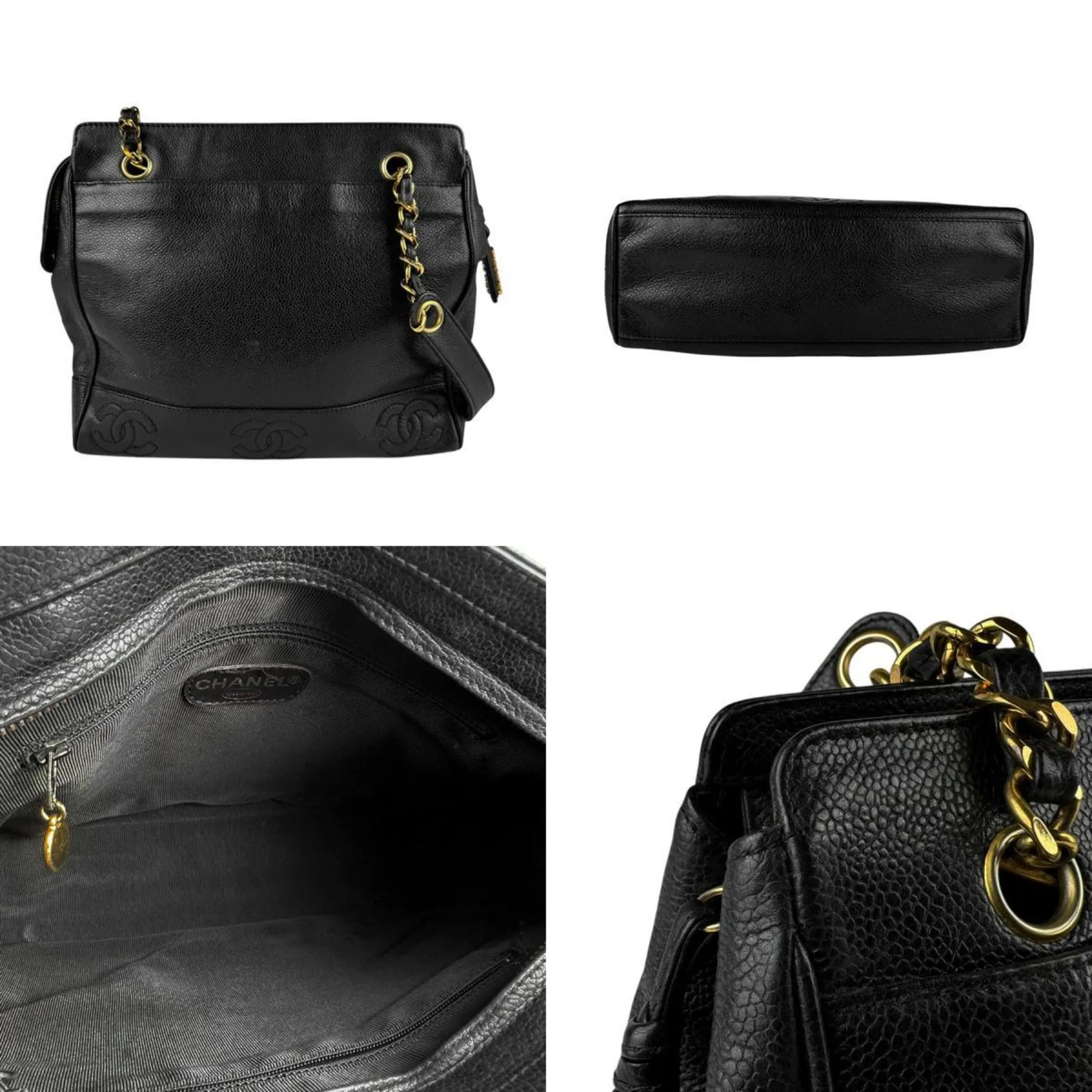 Chanel Triple Coco Leather Shoulder Bag (Pre-Owned)