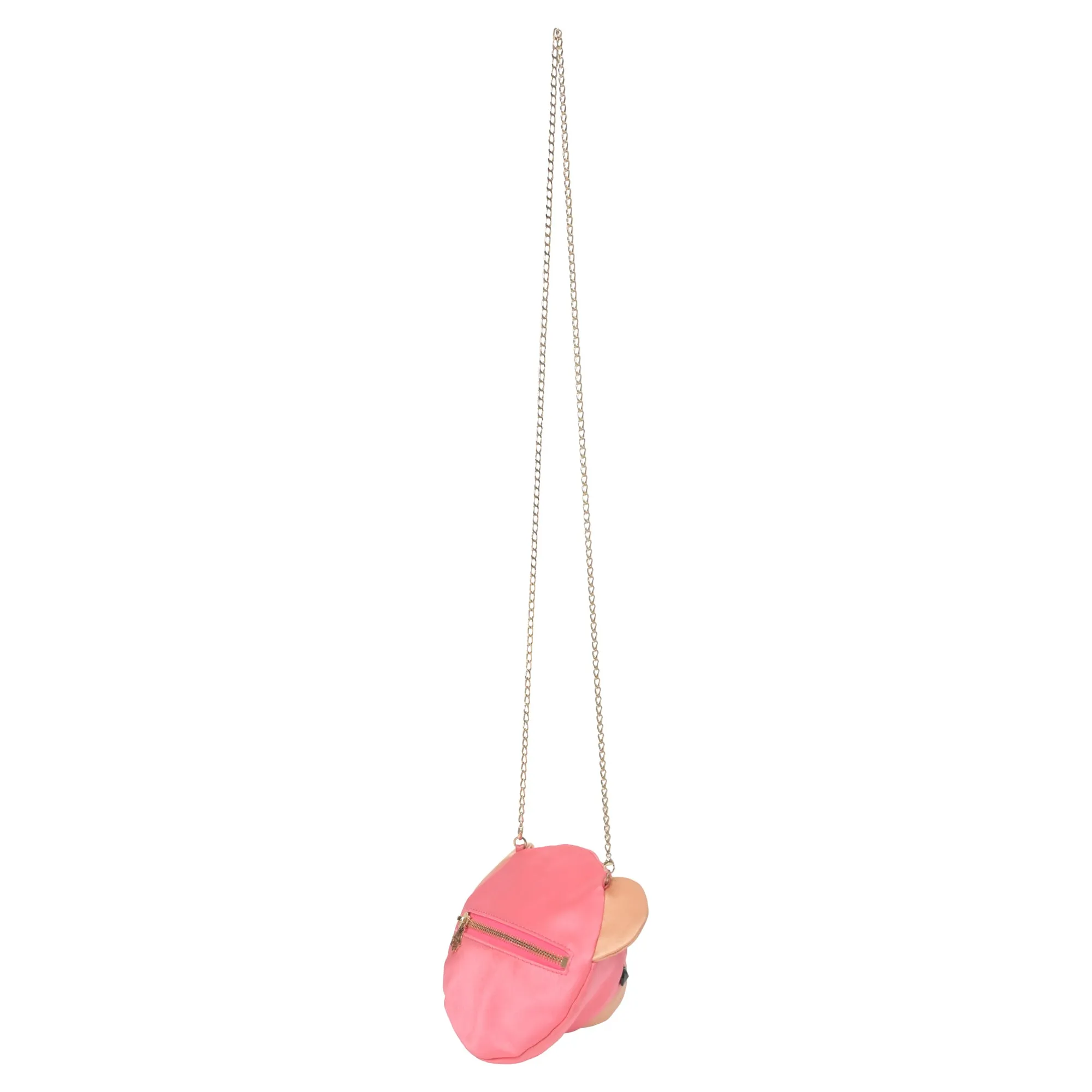 Charlotte Olympia Teddy Bear Crossbody Bag in Pink Satin
