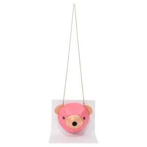 Charlotte Olympia Teddy Bear Crossbody Bag in Pink Satin