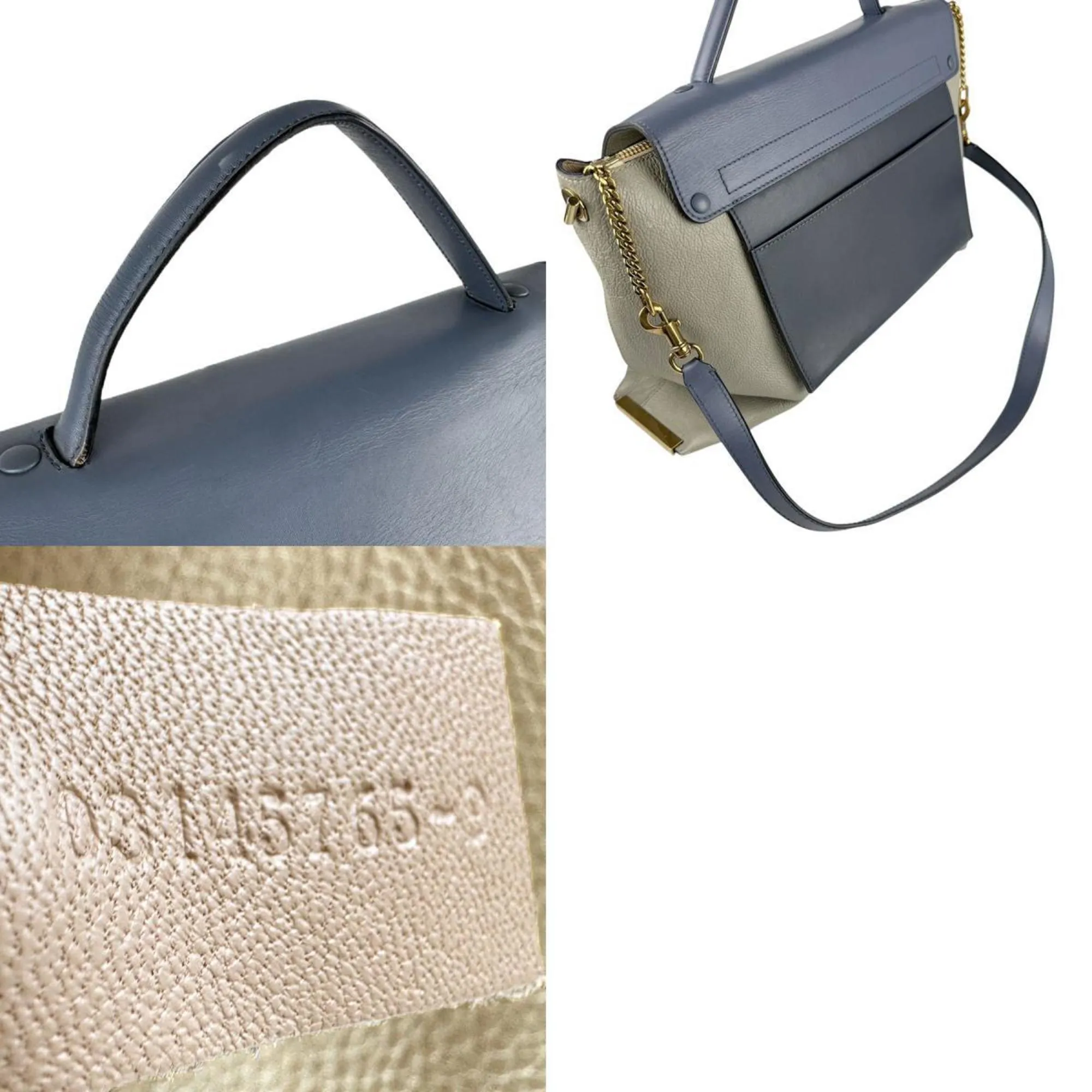 Chlo blue Leather Shoulder Bag (Pre-Owned)