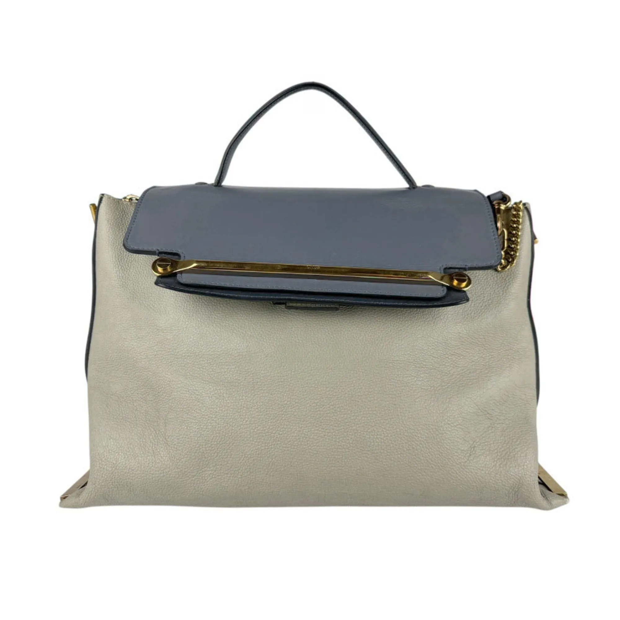 Chlo blue Leather Shoulder Bag (Pre-Owned)