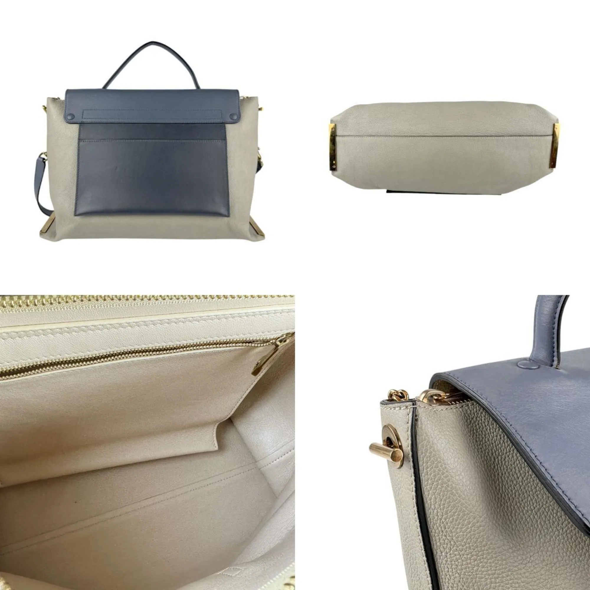 Chlo blue Leather Shoulder Bag (Pre-Owned)