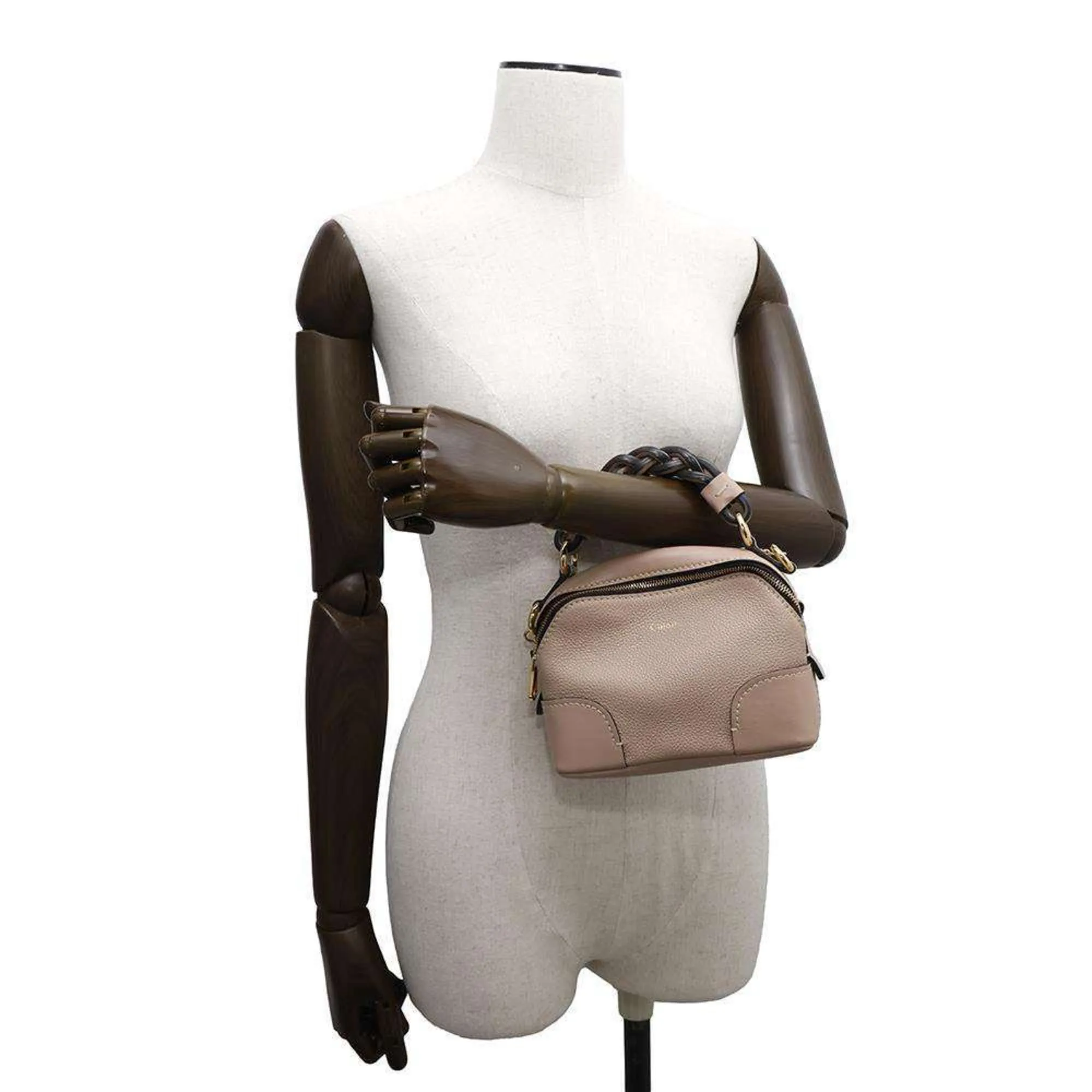 Chlo Leather Handbag Shoulder Bag (Pre-Owned)