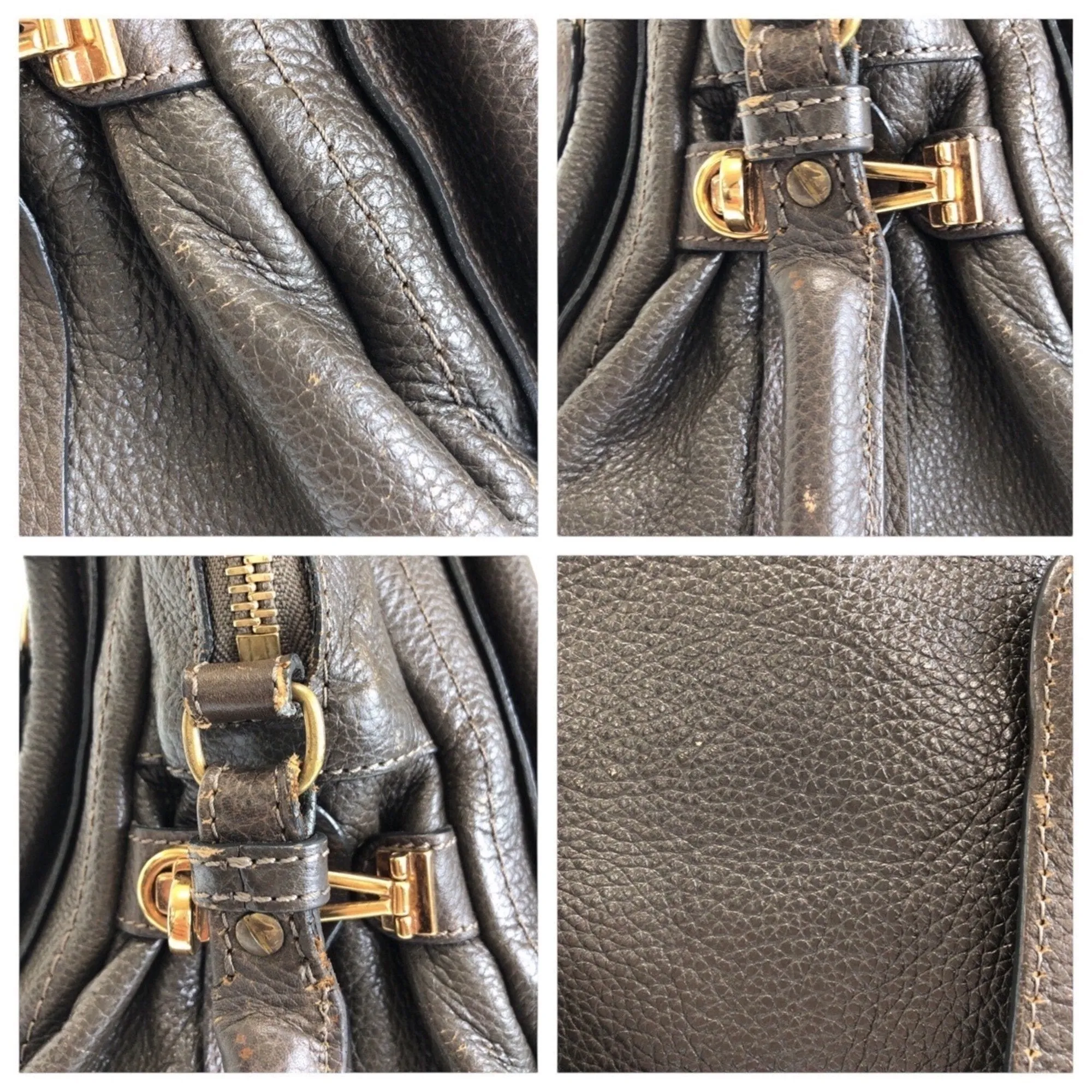 Chloe Leather Handbag Shoulder Bag (Pre-Owned)