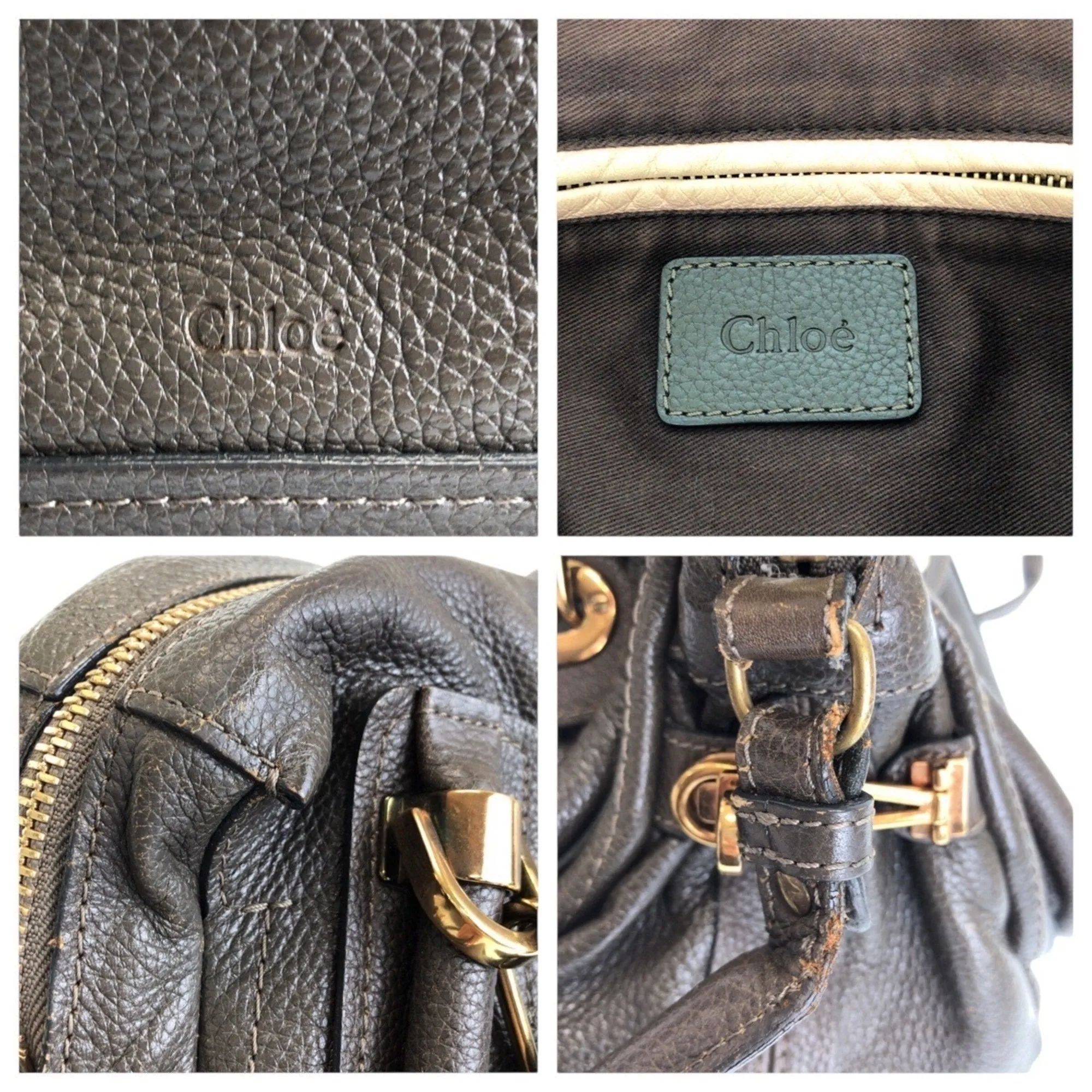 Chloe Leather Handbag Shoulder Bag (Pre-Owned)